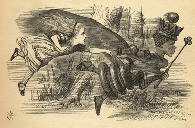 Alice en de Rode Koningin, illustratie uit 